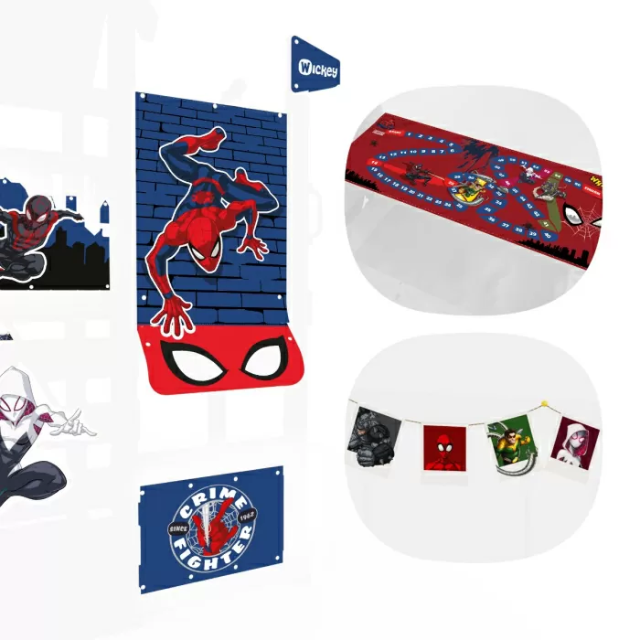 Το σετ κάλυψης Spider-Man της MARVEL από τη Wickey για τον πύργο παιδικής χαράς  627002