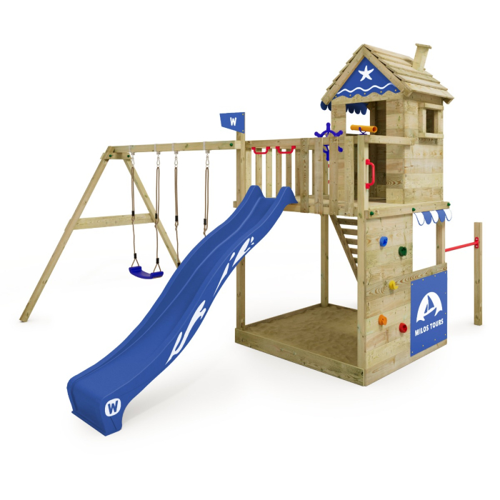 Spielturm mit Reckstange Wickey Smart Sand-Blau-Blau Μπλε 810119