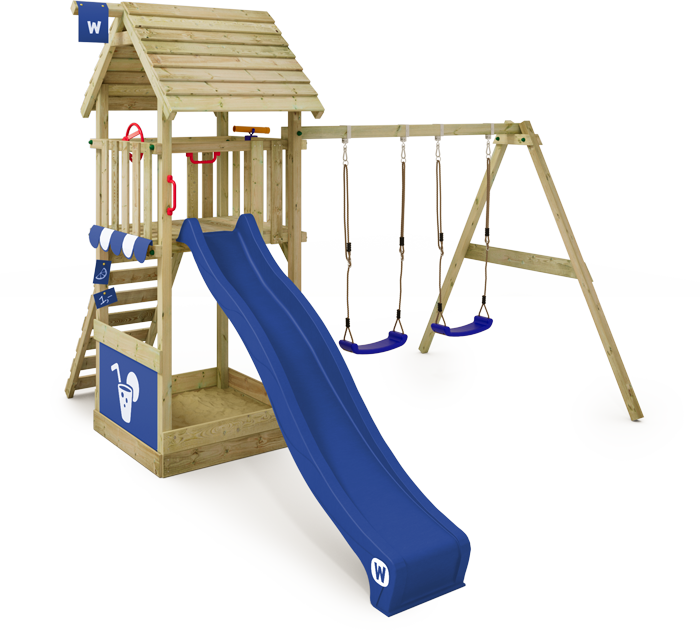 Πύργος παιδικής χαράς με ξύλινη σκεπή Wickey Smart Shelter