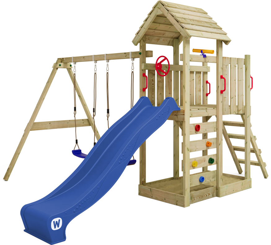 Πύργος παιδικής χαράς Wickey MultiFlyer με ξύλινη σκεπή